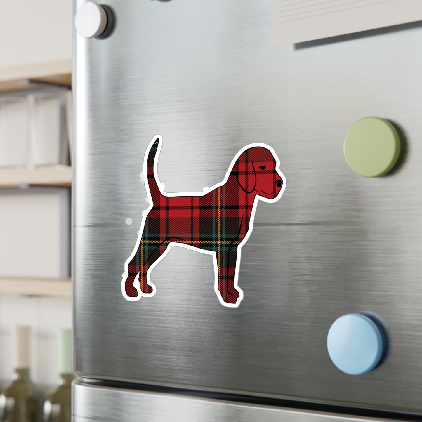 Unleashed Life Holiday flannel Little Dog Vinyl Stickers