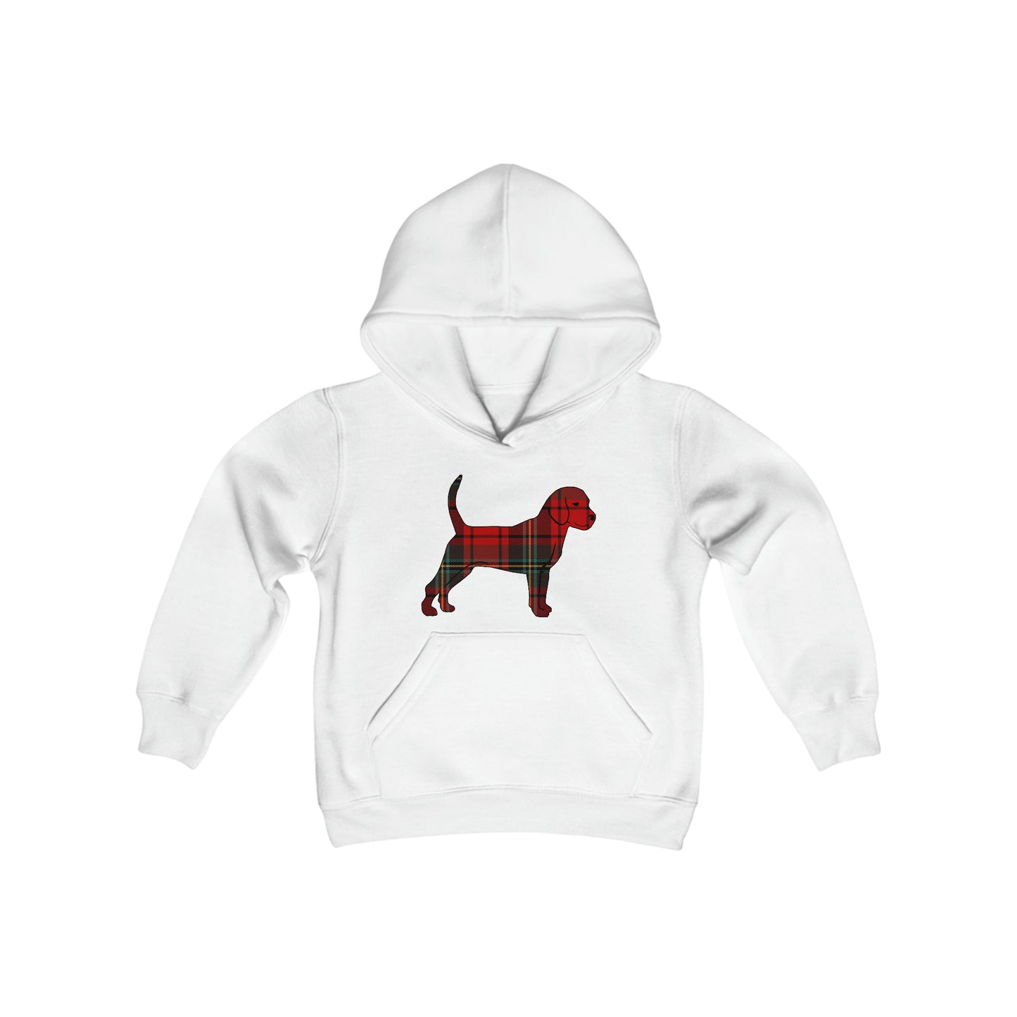 Unleashed Life Holiday Flannel Little Dog Kids Hoodie