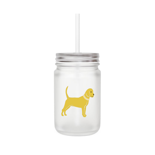 Unleashed Life Little Yellow Dog Mason Jar Cup