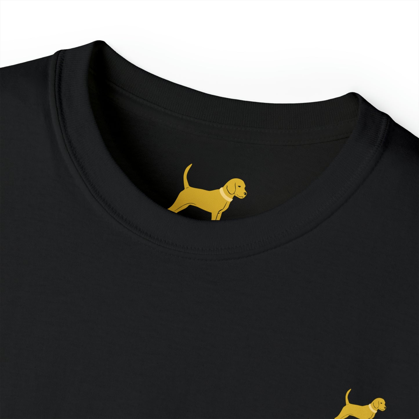 Unleashed Life Little Yellow Dog Cotton Tee with Script