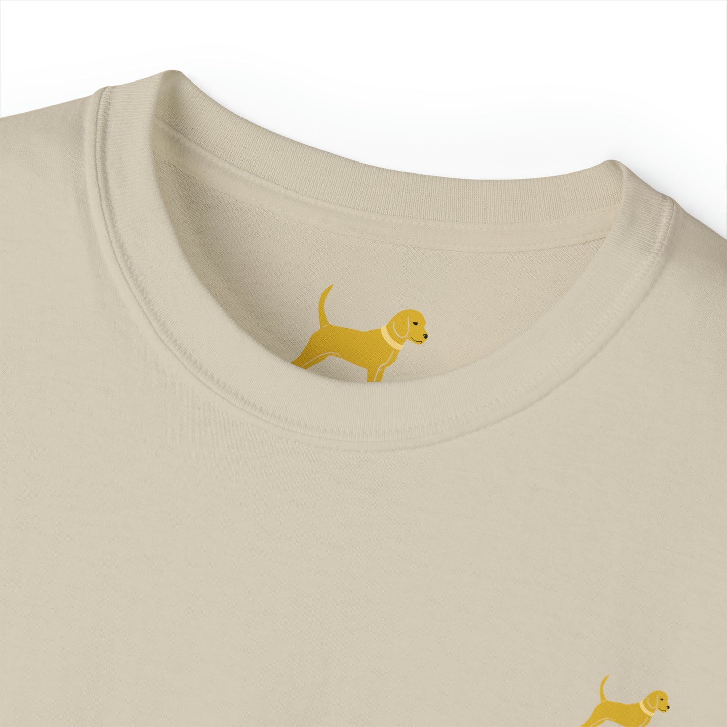 Unleashed Life Little Yellow Dog Cotton Tee with Script