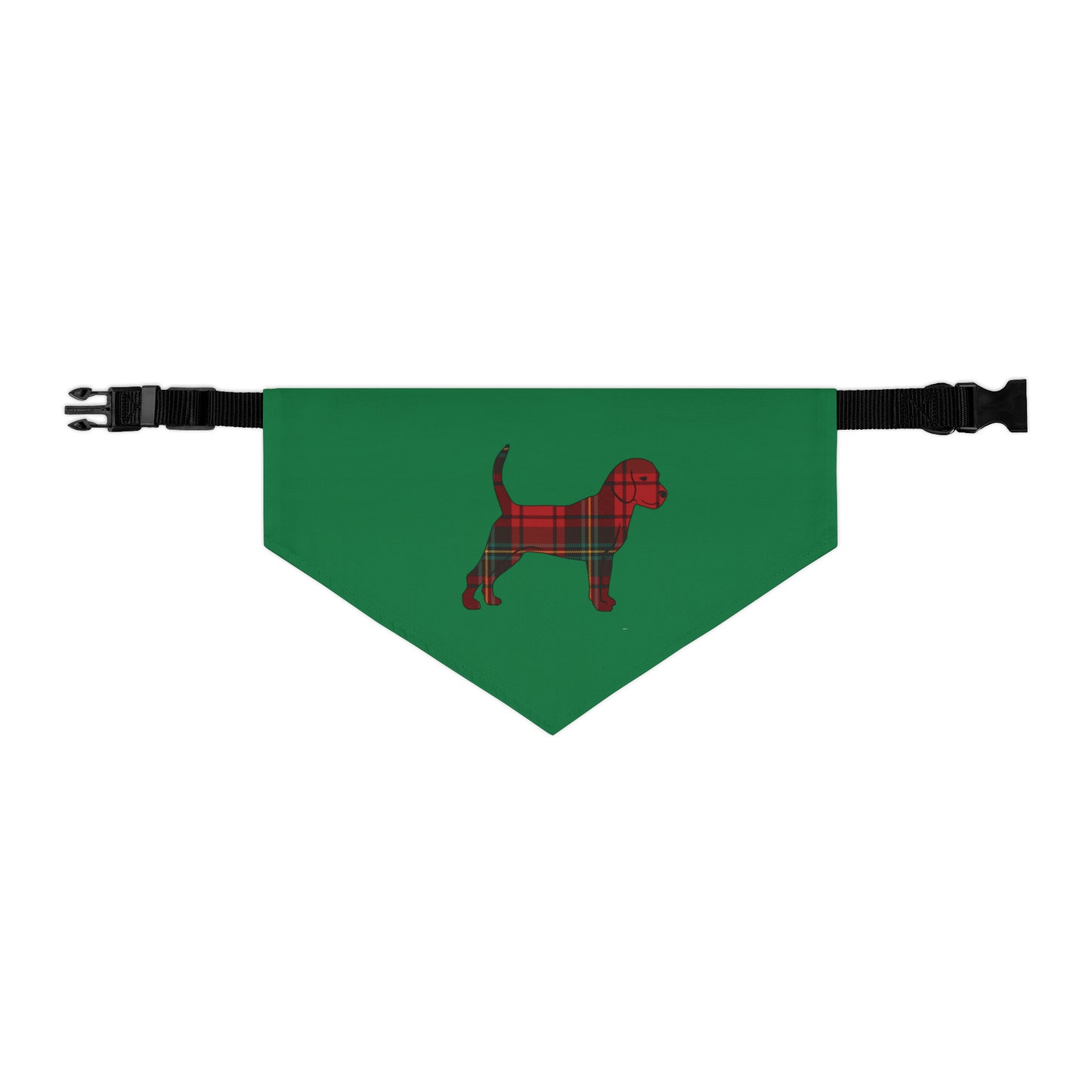Unleashed Life Holiday Flannel Little Dog Pet Bandana Collar - Green