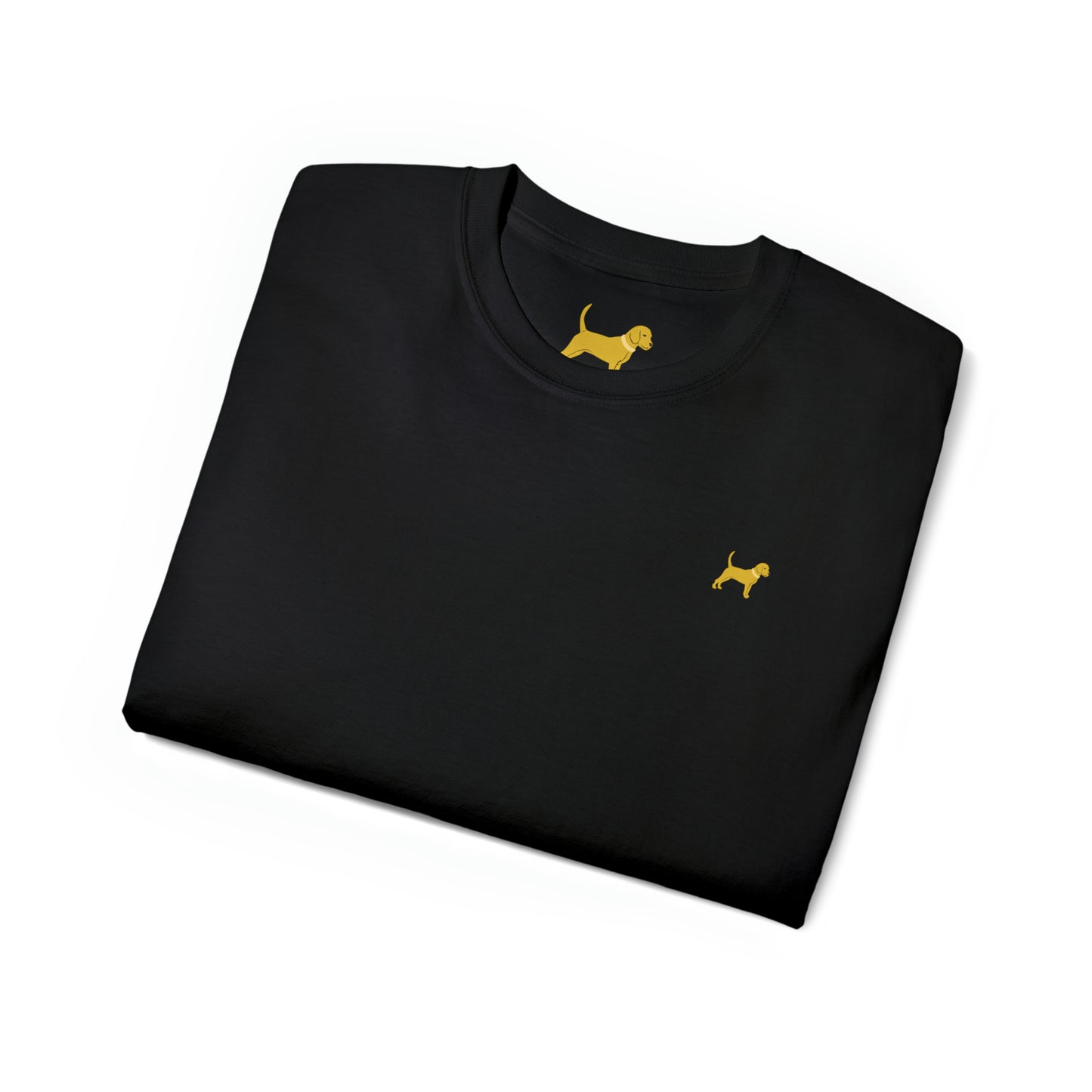 Unleashed Life Little Yellow Dog Cotton Tee with Script