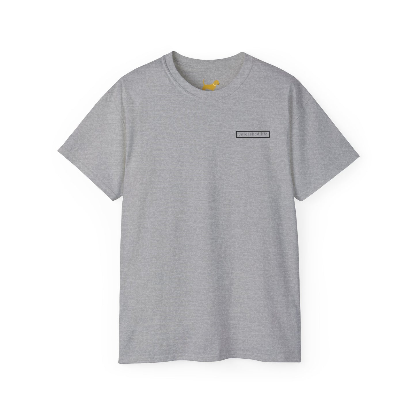 Unleashed Life Let's Go Cotton Tee Black Font