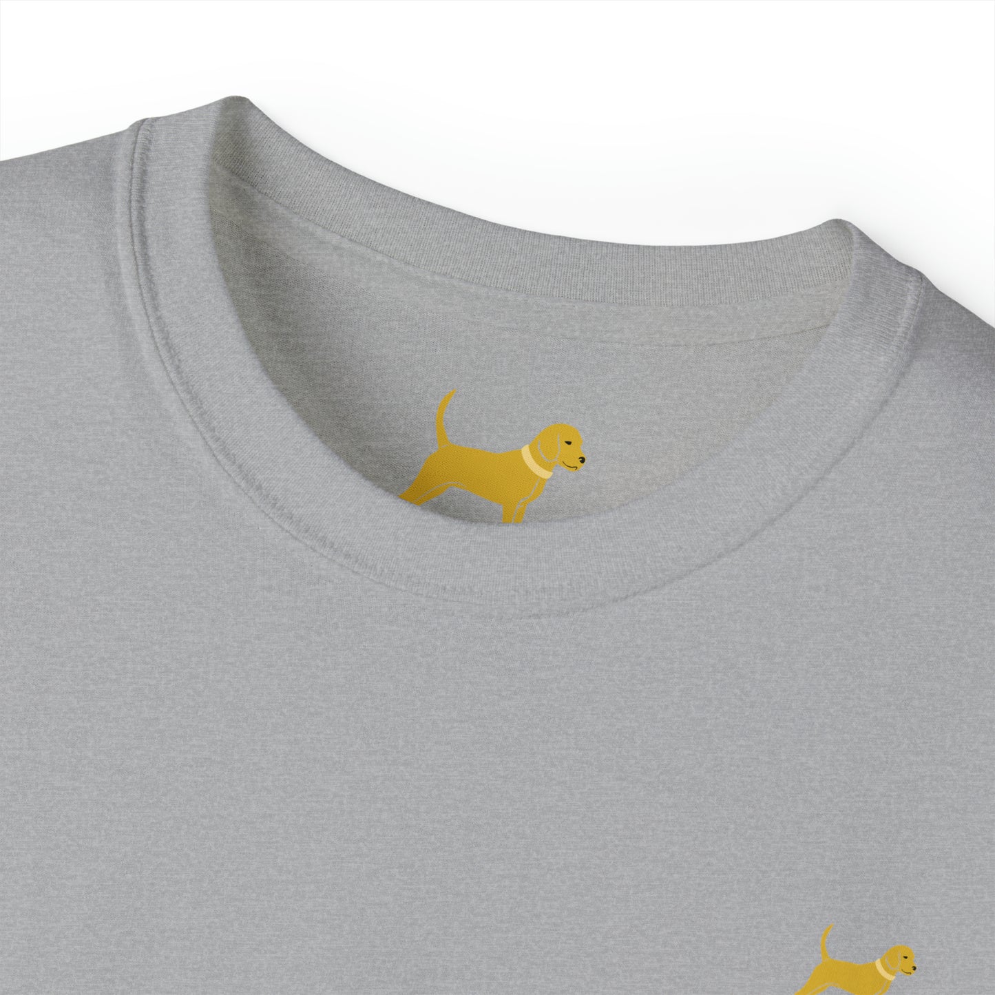 Unleashed Life Little Yellow Dog Cotton Tee with Script