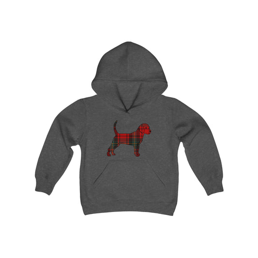 Unleashed Life Holiday Flannel Little Dog Kids Hoodie