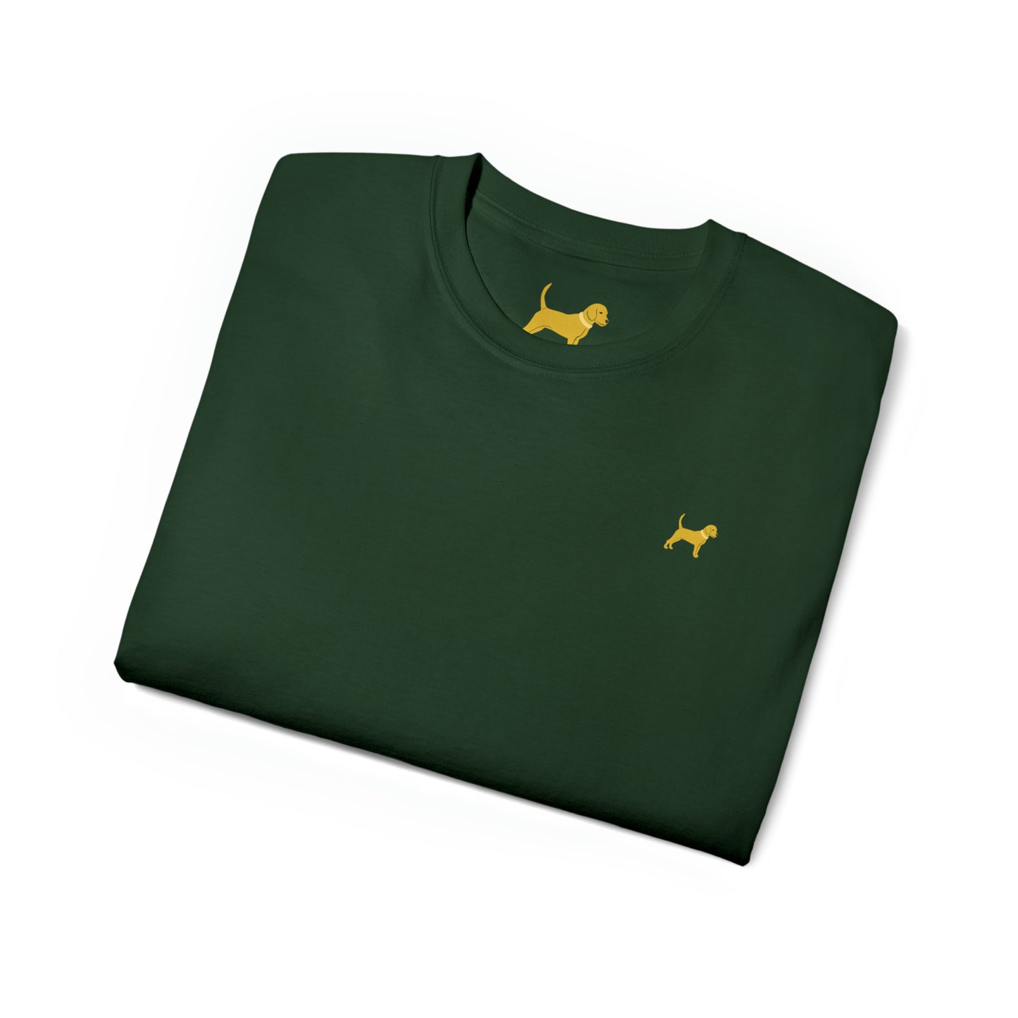 Unleashed Life Little Yellow Dog Cotton Tee with Script