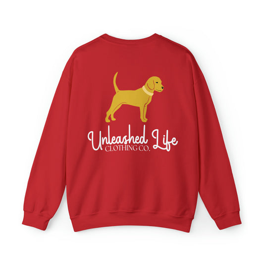 Unleashed Life Little Yellow Dog Crewneck with Script