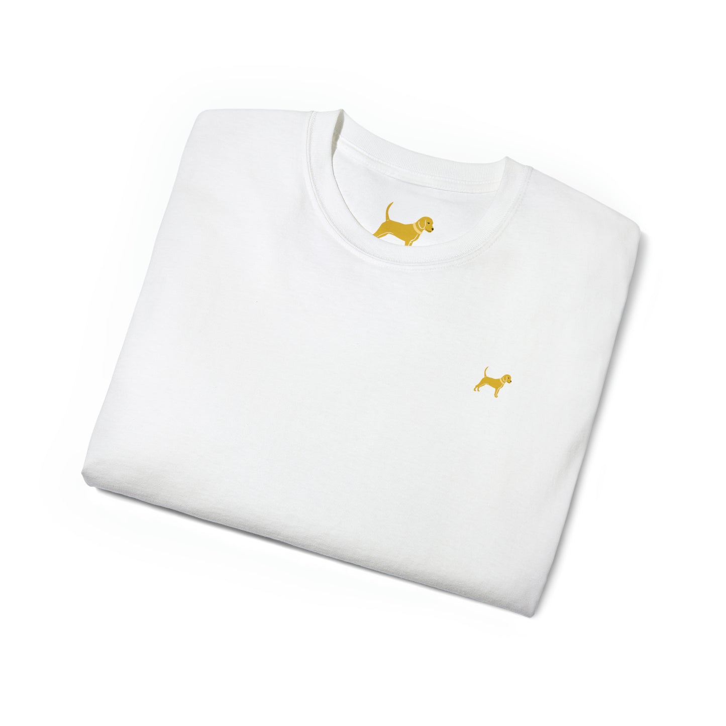 Unleashed Life Little Yellow Dog Cotton Tee with Script