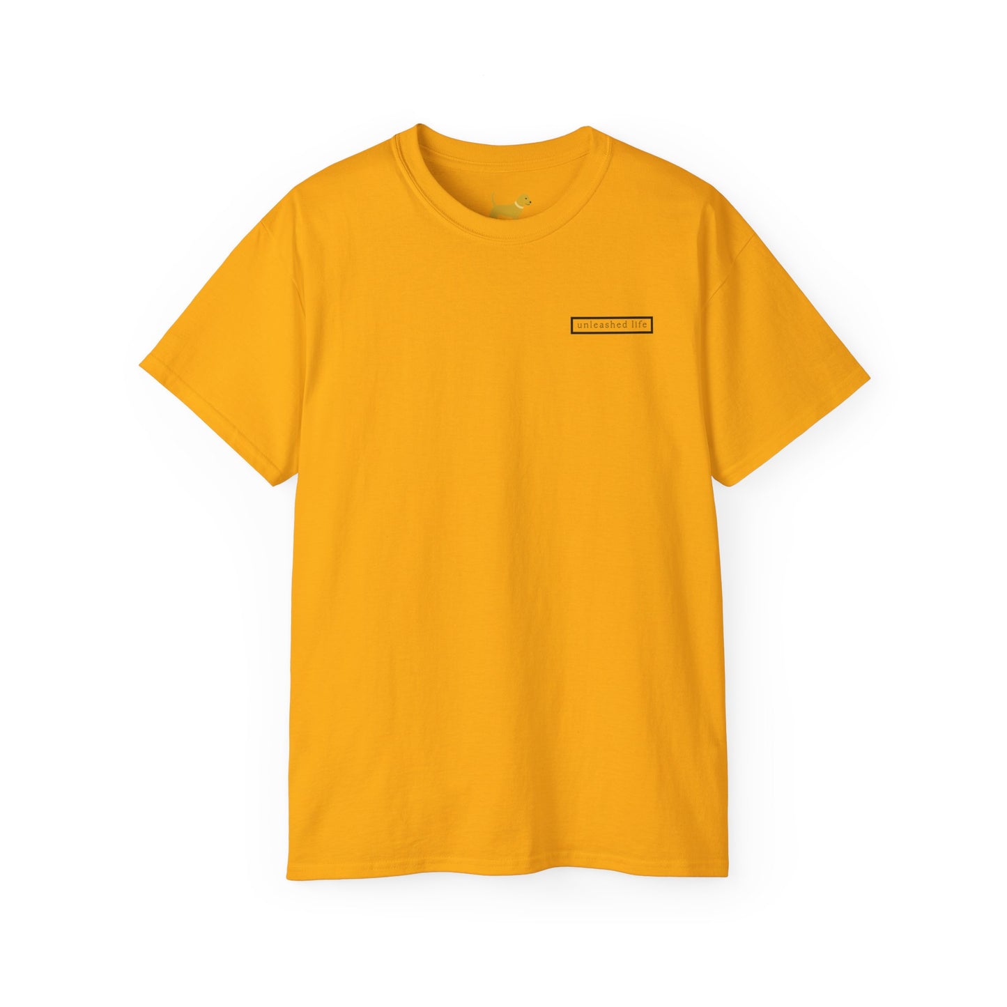 Unleashed Life Let's Go Cotton Tee Black Font