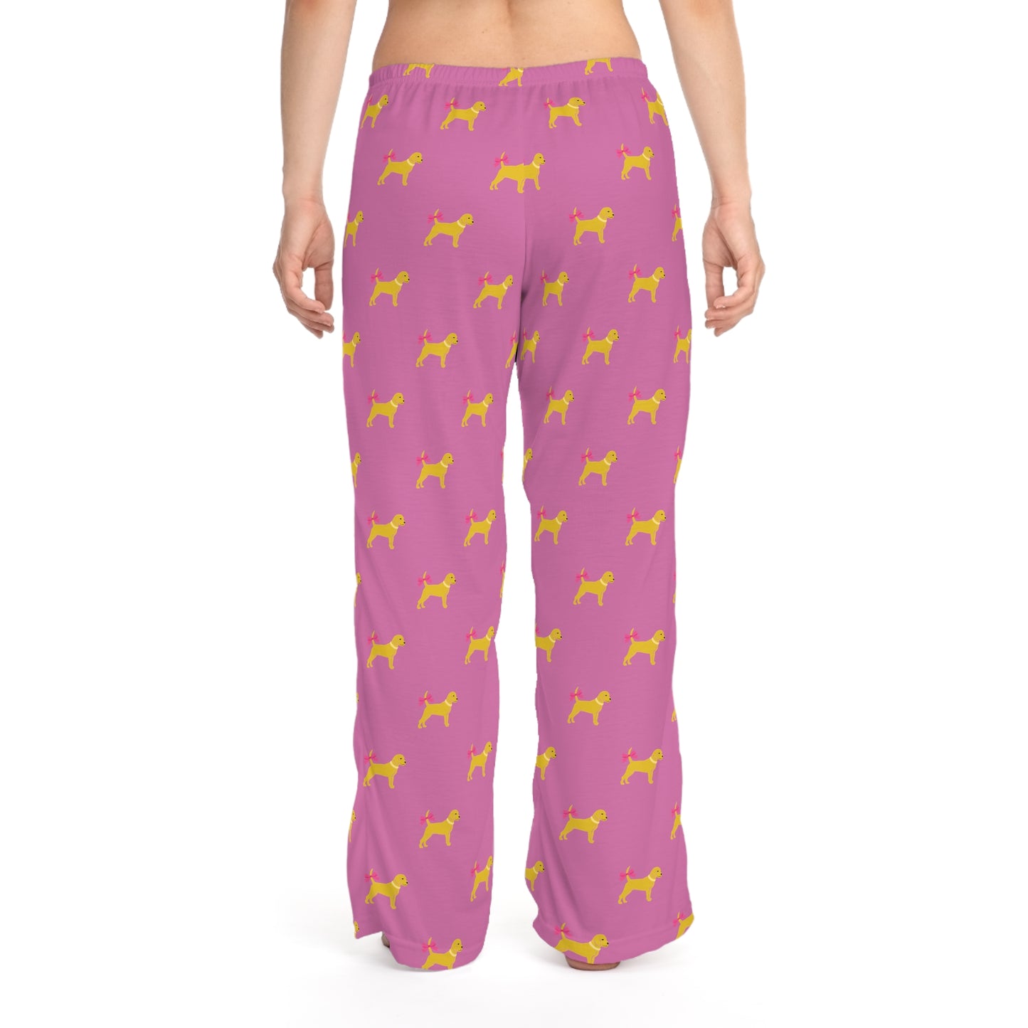 Unleashed Life Little Yellow Dog with Bow Women's Pajama Pants
