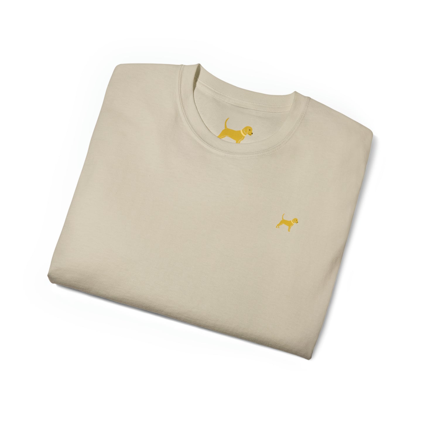 Unleashed Life Little Yellow Dog Cotton Tee with Script