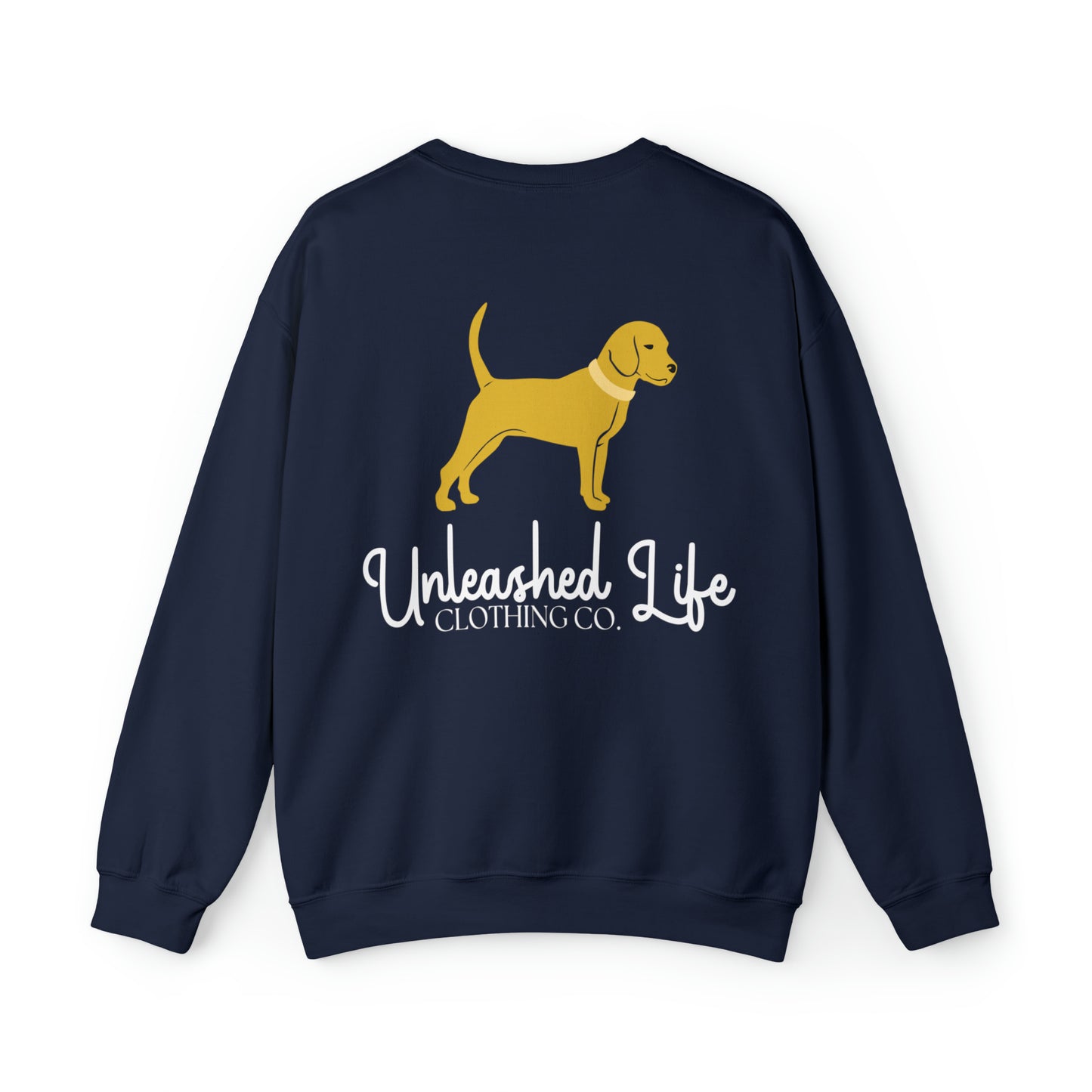 Unleashed Life Little Yellow Dog Crewneck with Script