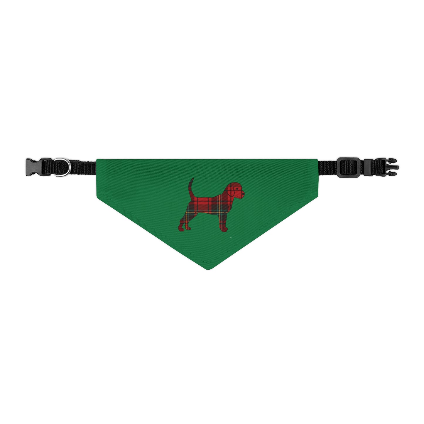 Unleashed Life Holiday Flannel Little Dog Pet Bandana Collar - Green