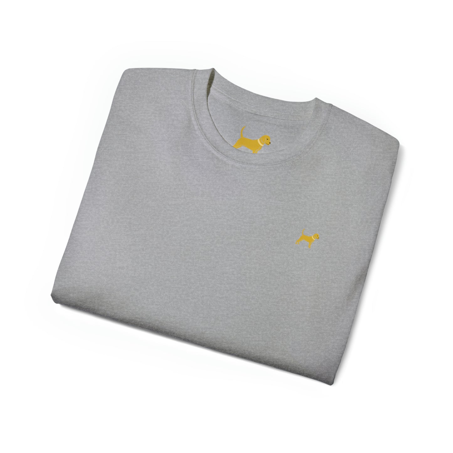 Unleashed Life Little Yellow Dog Cotton Tee with Script