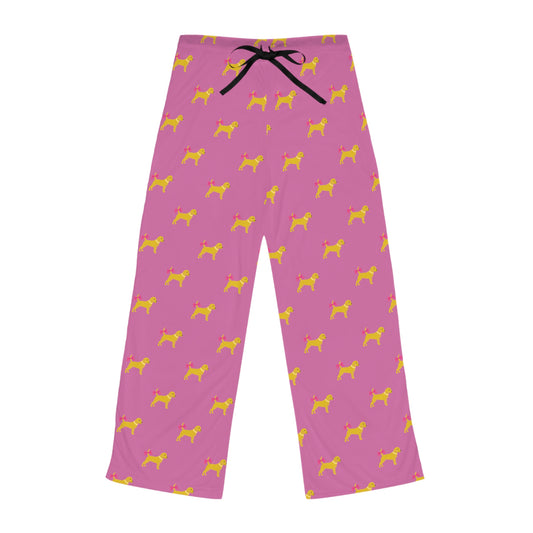 Unleashed Life Little Yellow Dog with Bow Women's Pajama Pants