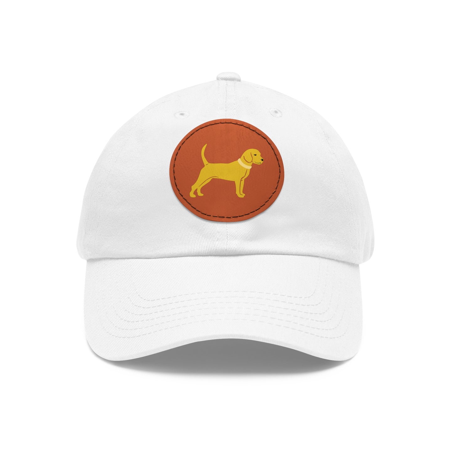 Unleashed Life Little Yellow Dog Dad Hat with Leather Patch