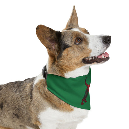 Unleashed Life Holiday Flannel Little Dog Pet Bandana Collar - Green