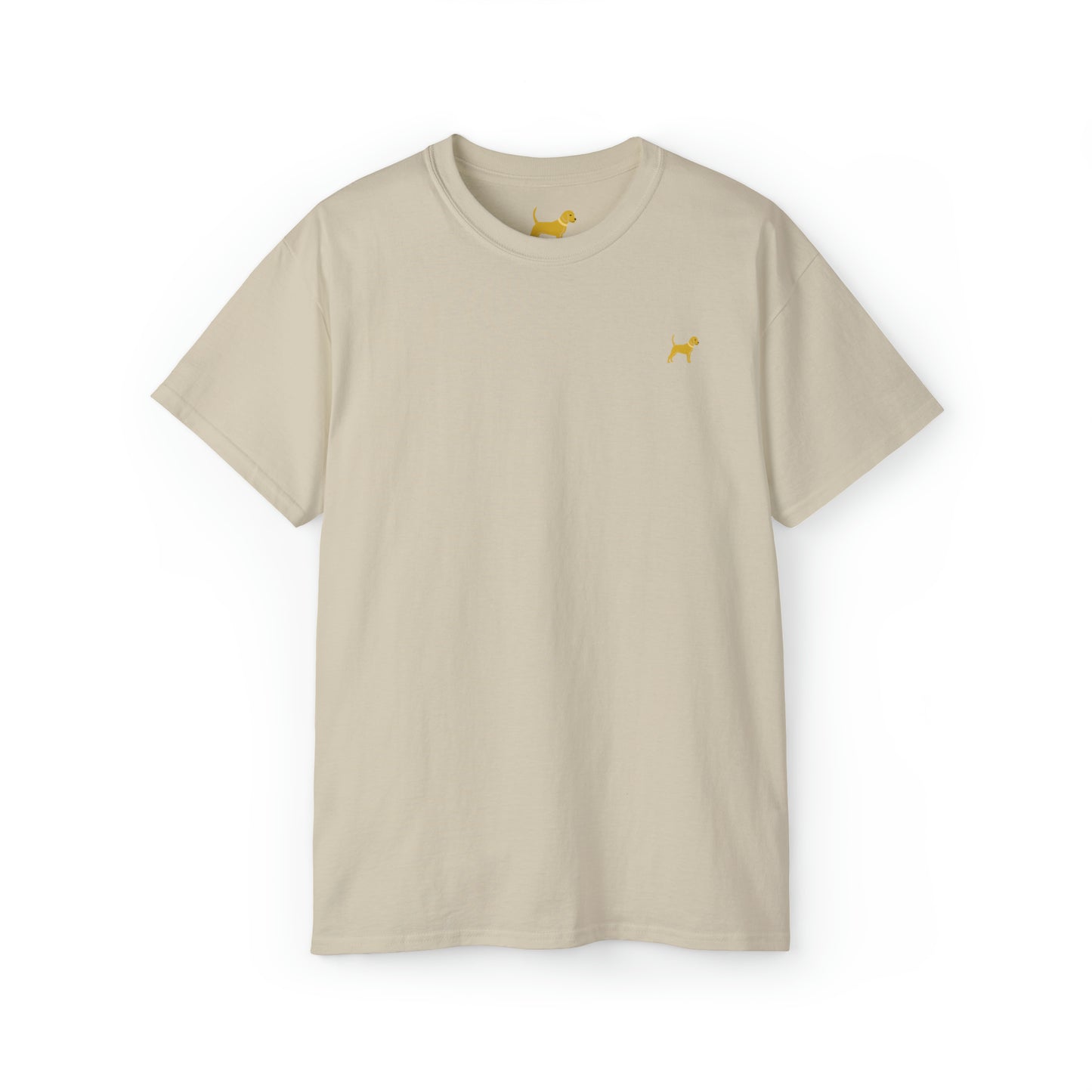 Unleashed Life Little Yellow Dog Cotton Tee with Script