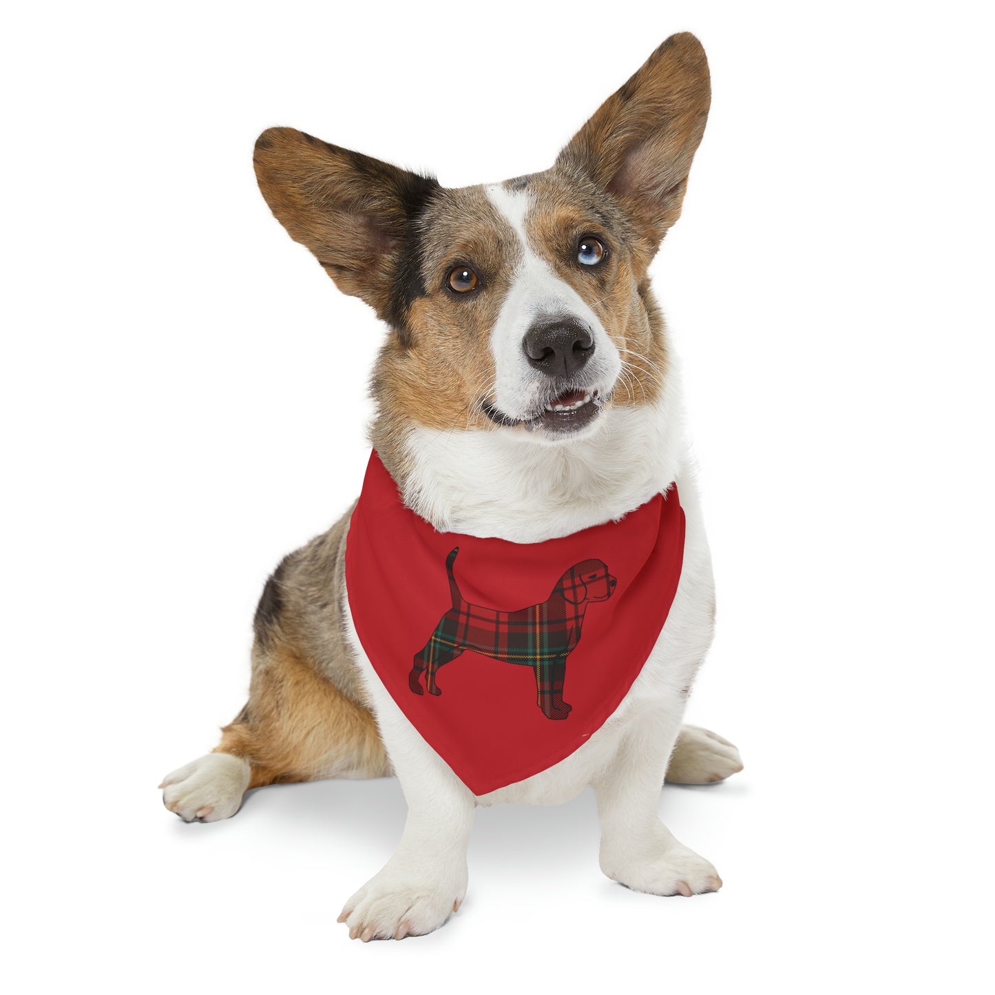 Unleashed Life Holiday Flannel Little Dog Pet Bandana Collar - Red