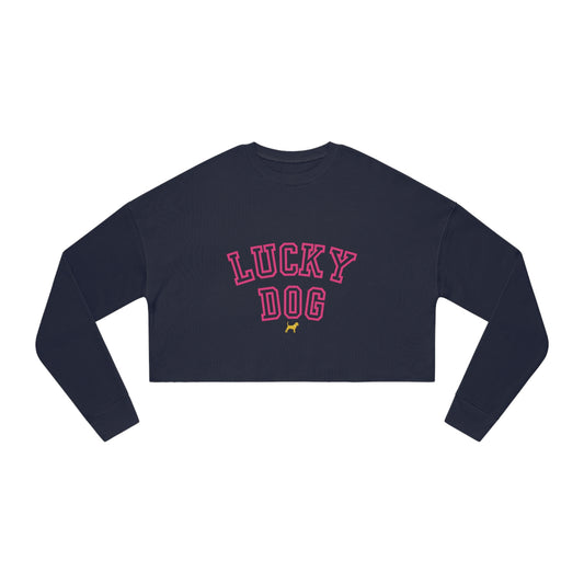 Unleashed Life Lucky Dog Women's Cropped Sweatshirt