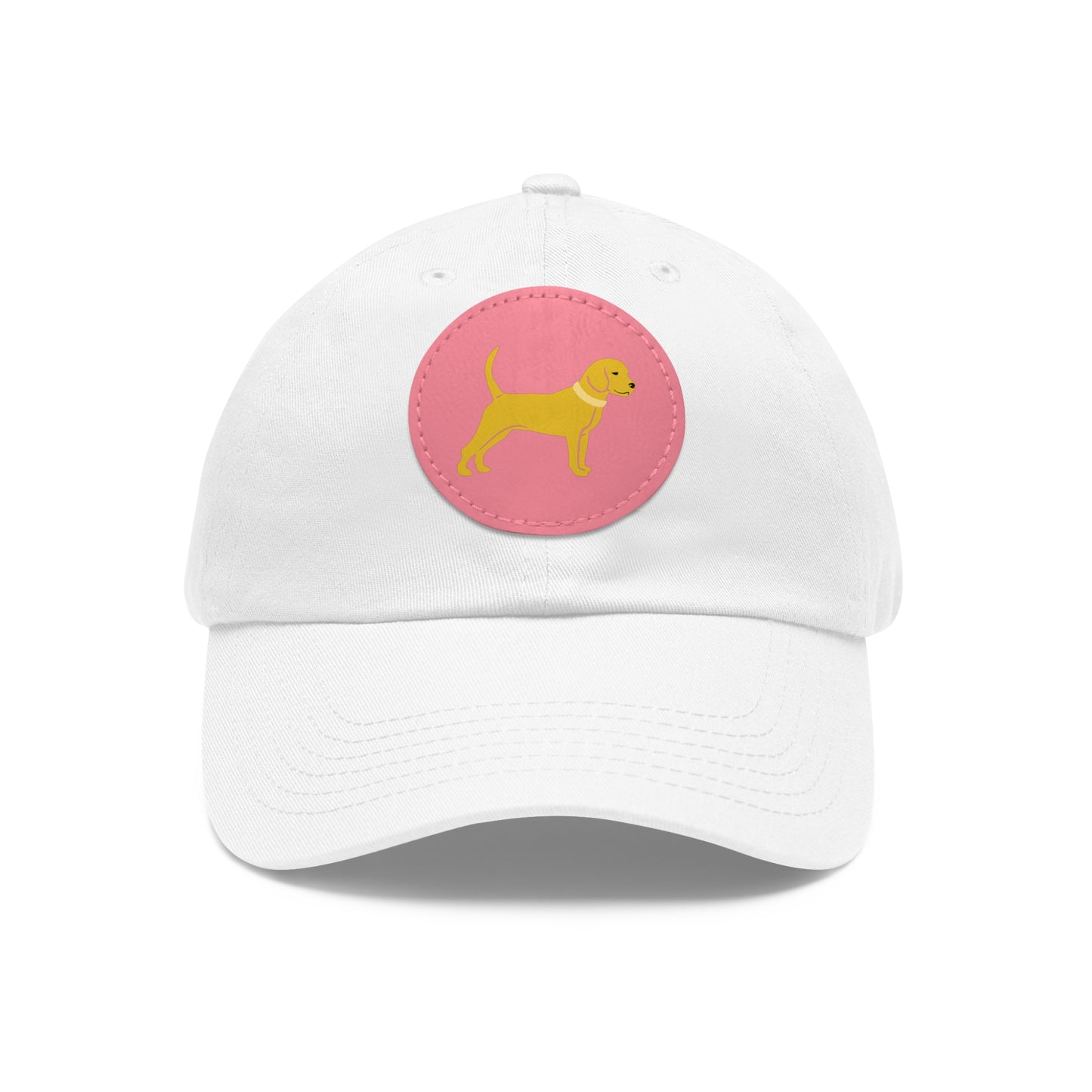 Unleashed Life Little Yellow Dog Dad Hat with Leather Patch
