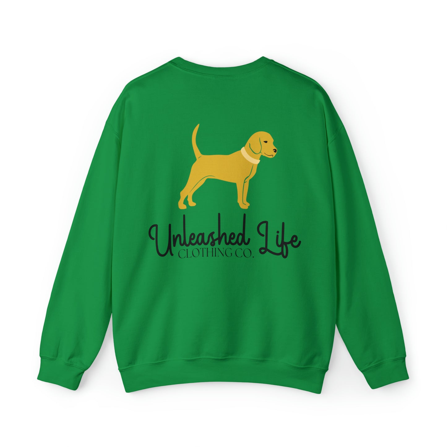 Unleashed Life Little Yellow Dog Crewneck with Script