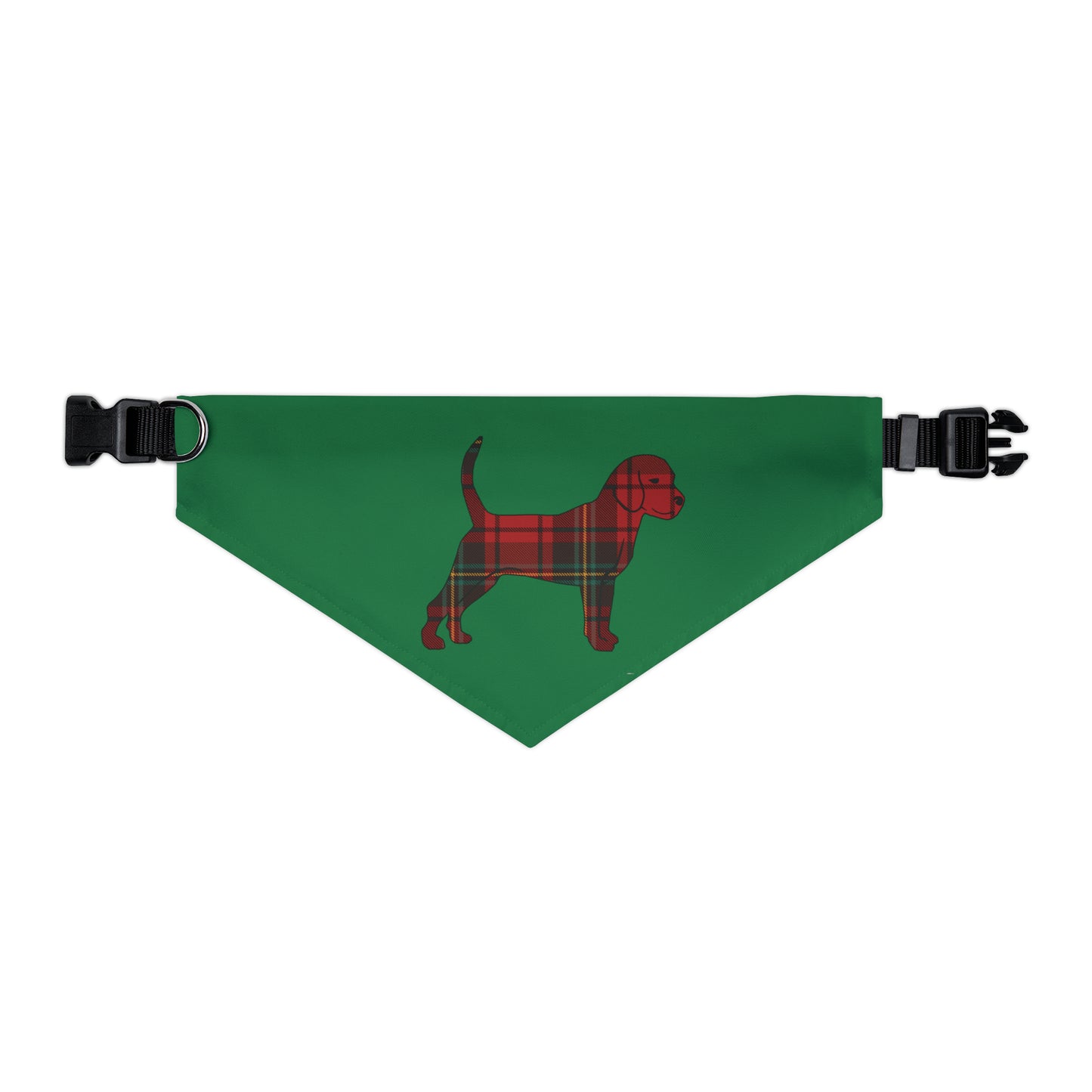 Unleashed Life Holiday Flannel Little Dog Pet Bandana Collar - Green