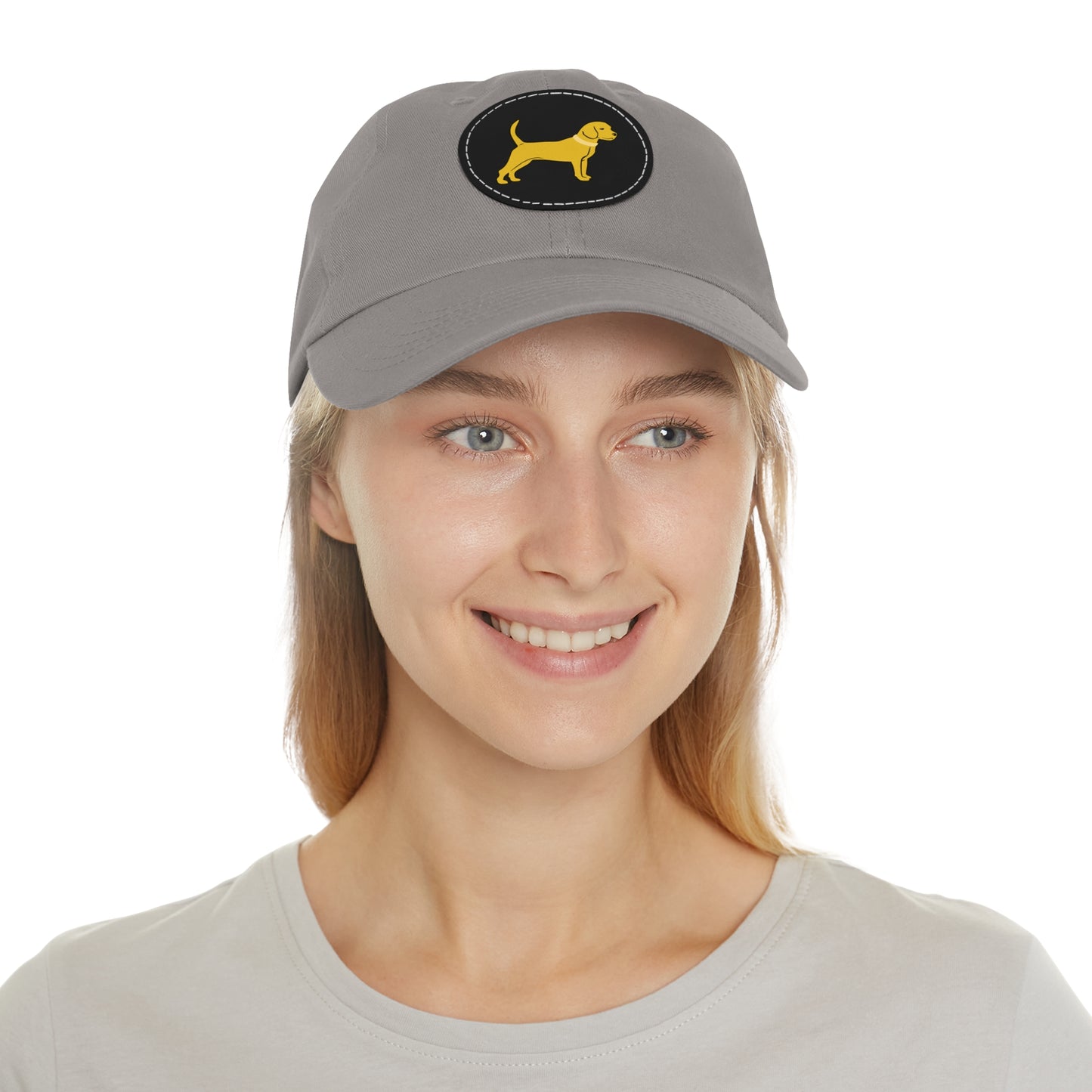 Unleashed Life Little Yellow Dog Dad Hat with Leather Patch