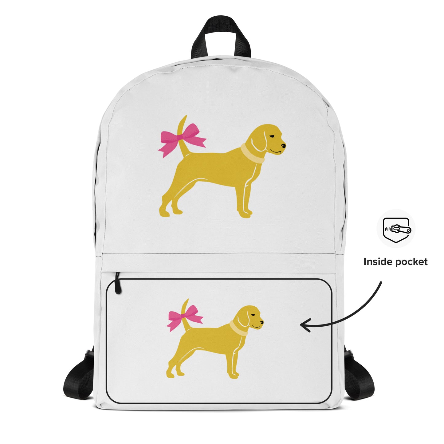Unleashed Life Little Yellow Dog with Bow Backpack