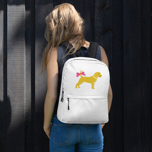 Unleashed Life Little Yellow Dog with Bow Backpack