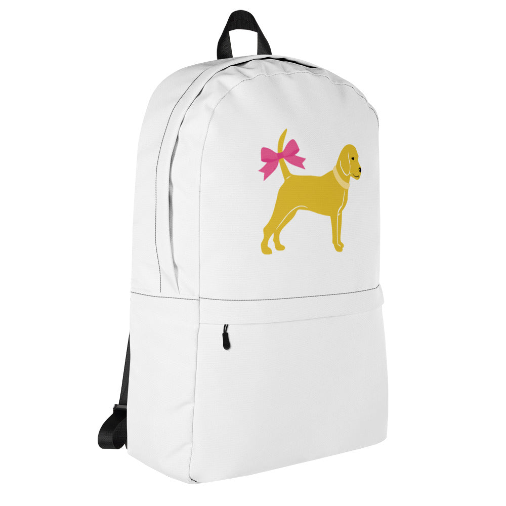 Unleashed Life Little Yellow Dog with Bow Backpack