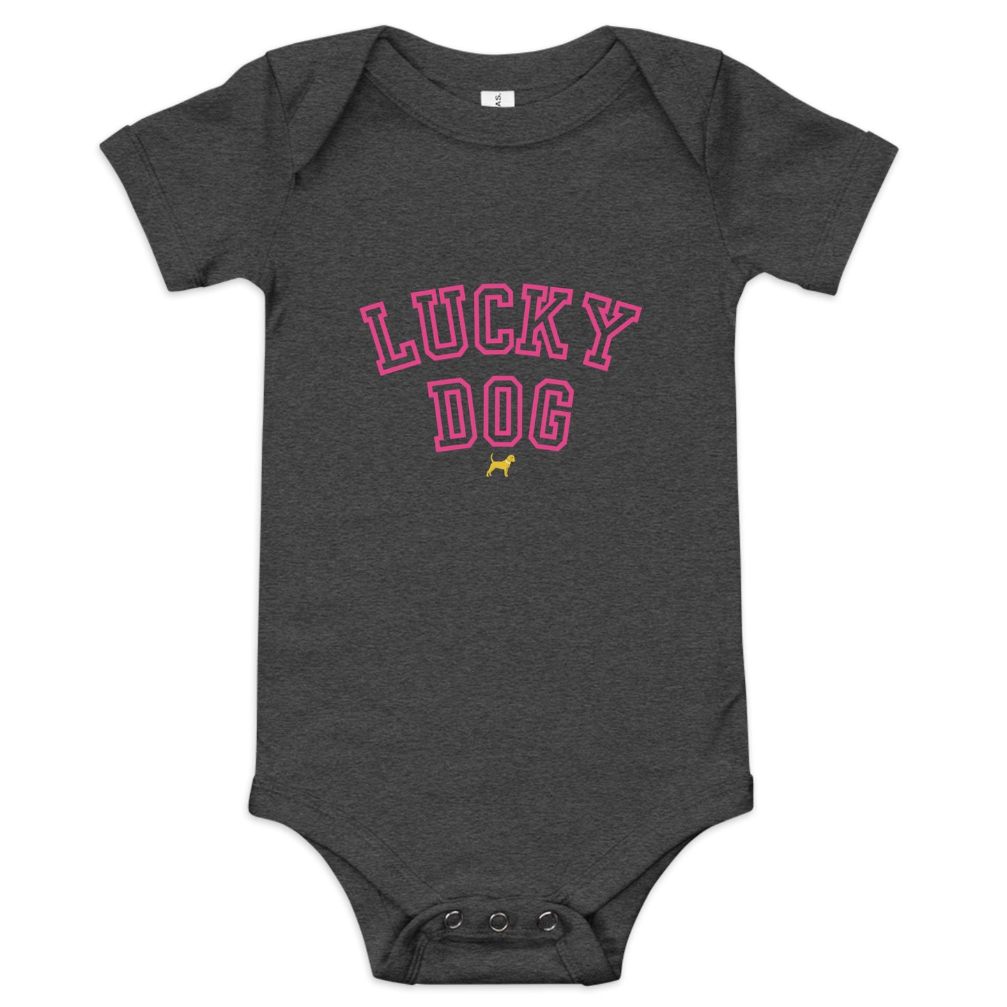 Unleashed Life Lucky Dog Baby Short Sleeve Onesie