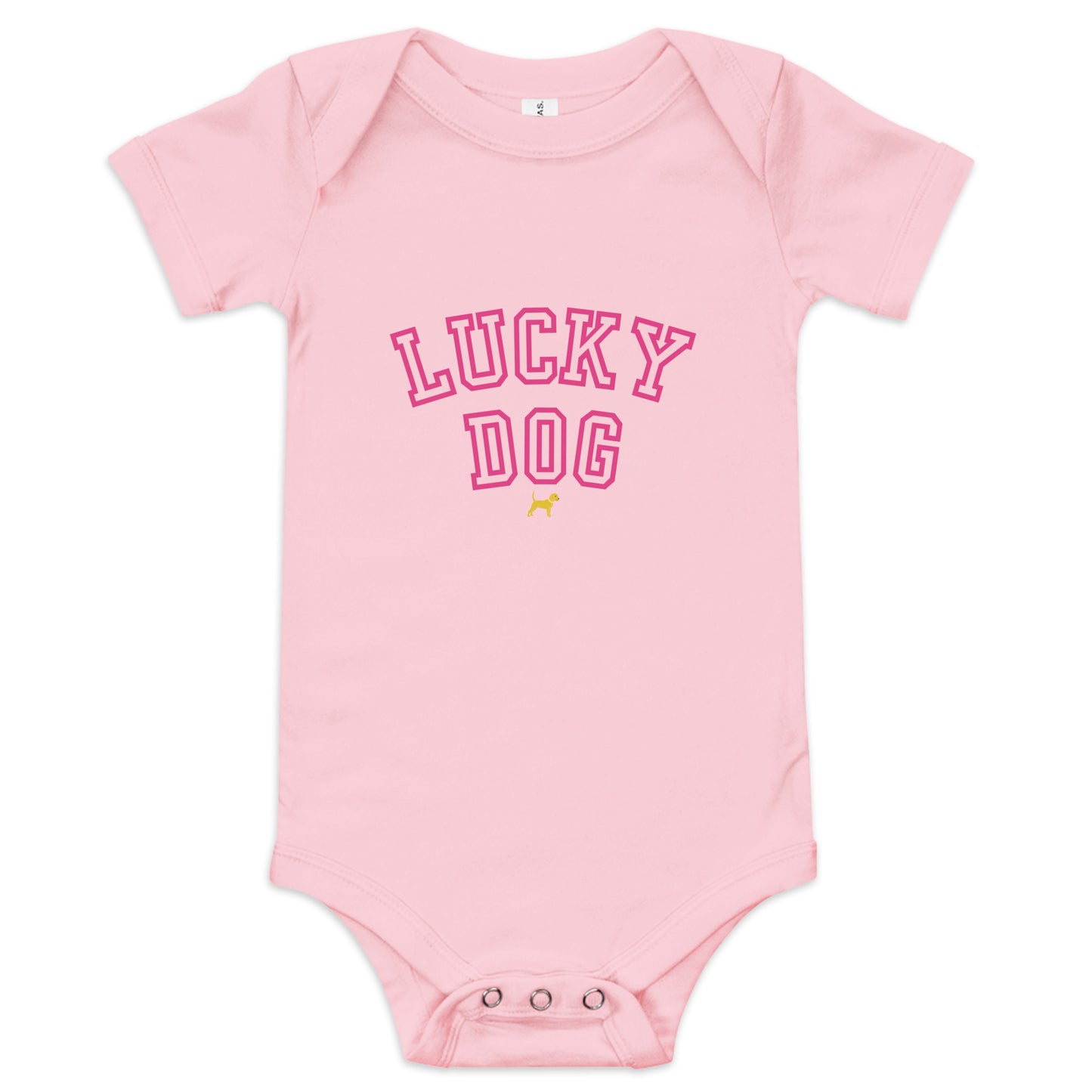 Unleashed Life Lucky Dog Baby Short Sleeve Onesie