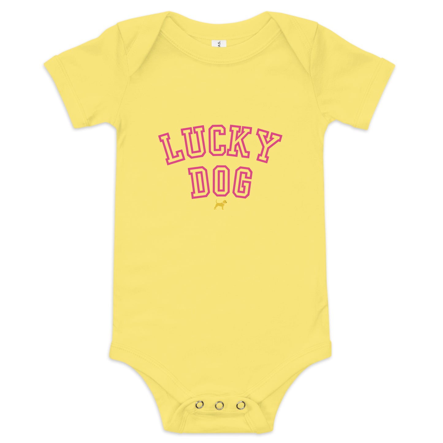 Unleashed Life Lucky Dog Baby Short Sleeve Onesie