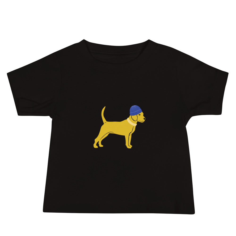 Unleashed Life Little Yellow Dog with Hat Baby Jersey Short Sleeve Tee