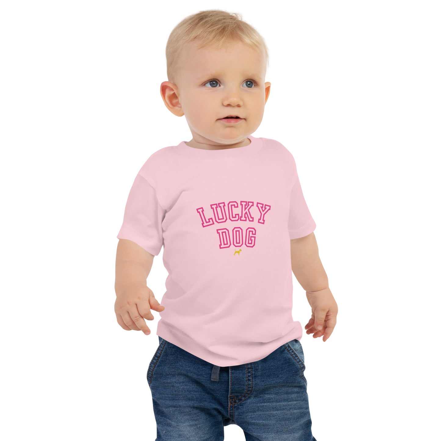 Unleashed Life Lucky Dog Baby Jersey Short Sleeve Tee