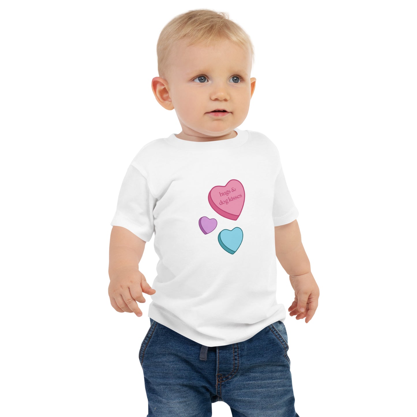 Unleashed Life Hugs and Dog Kisses Baby Jersey Short Sleeve Tee