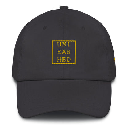 Unleashed Life Live Off Leash Block Yellow Embroidery Baseball Hat