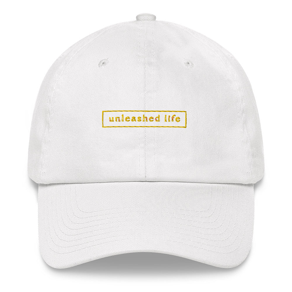 Unleashed Life Yellow Embroidery Baseball Hat