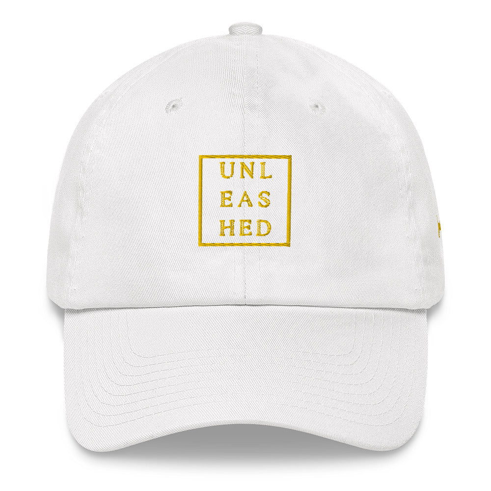 Unleashed Life Live Off Leash Block Yellow Embroidery Baseball Hat