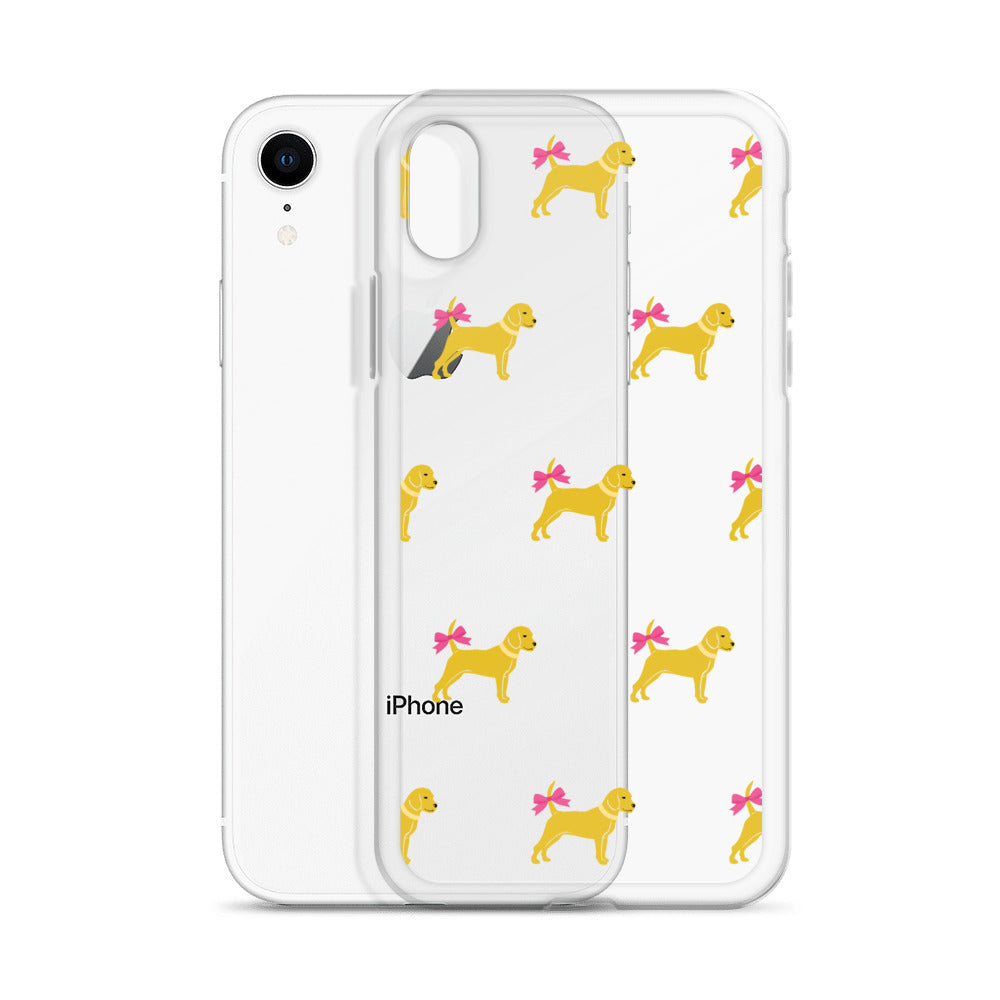 Unleashed Life Little Yellow Dog with Bow Clear Case for iPhone®
