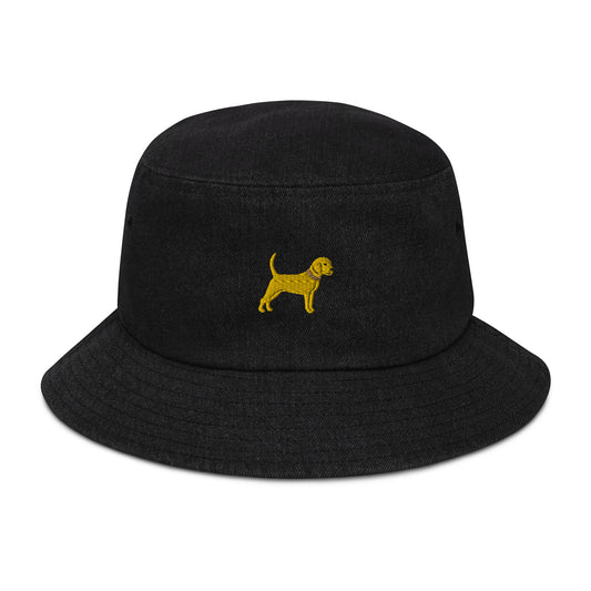 Unleashed Life Little Yellow Dog Denim bucket hat