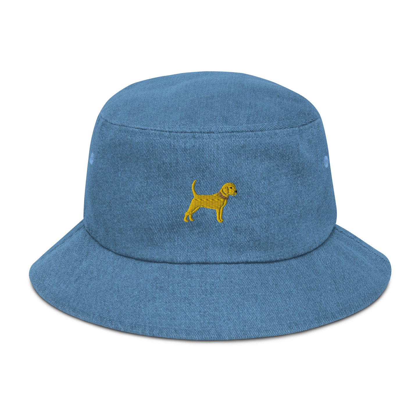Unleashed Life Little Yellow Dog Denim bucket hat
