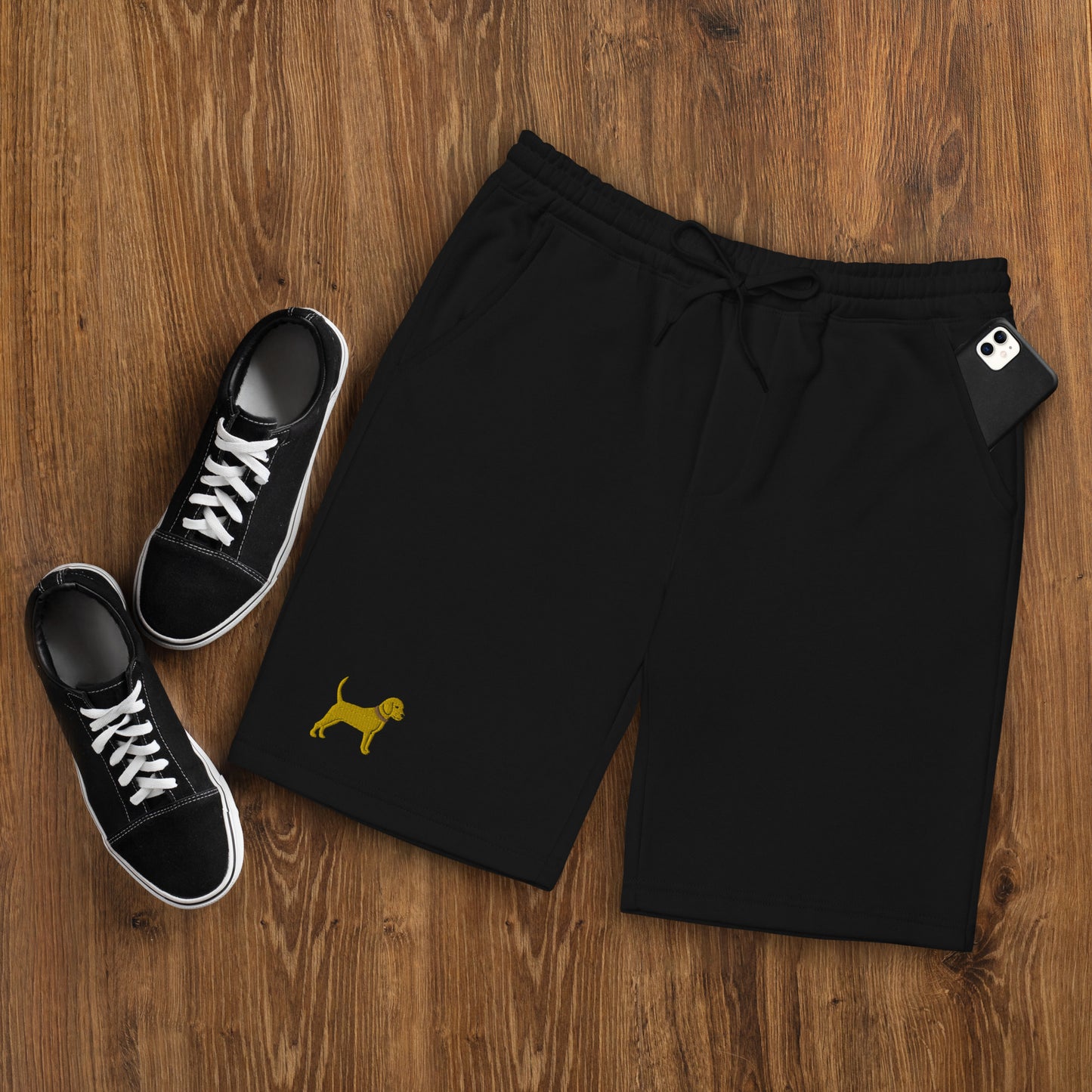 Unleashed Life Yellow Dog fleece shorts