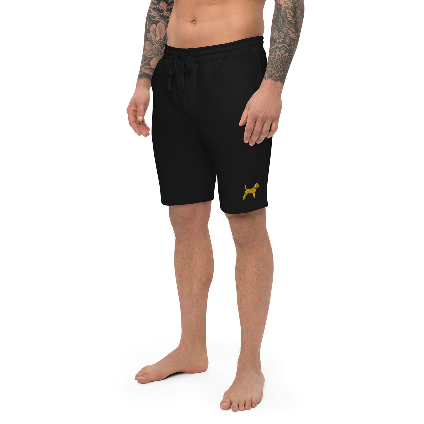 Unleashed Life Yellow Dog fleece shorts