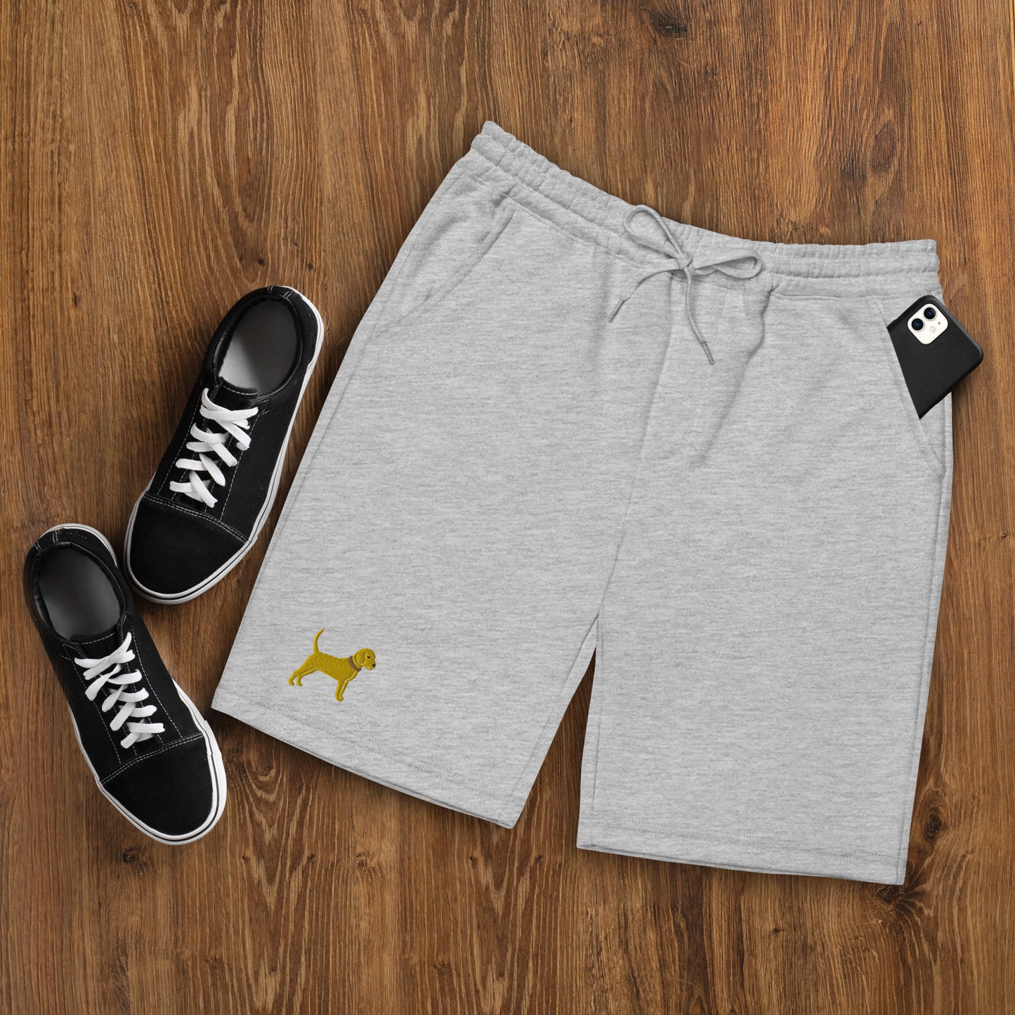 Unleashed Life Yellow Dog fleece shorts