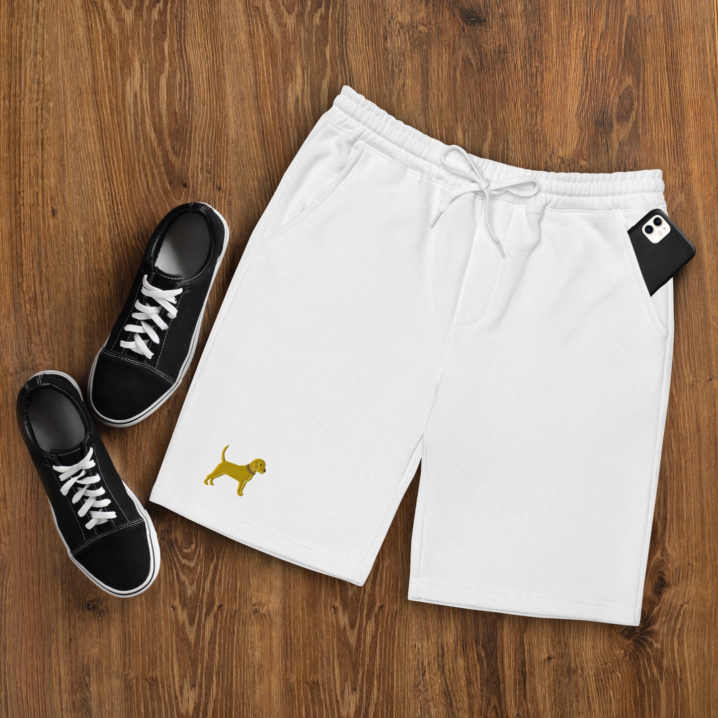 Unleashed Life Yellow Dog fleece shorts