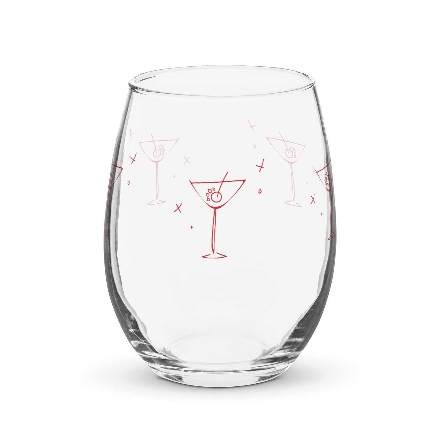 Unleashed Life Dog Paw Martini Stemless wine glass
