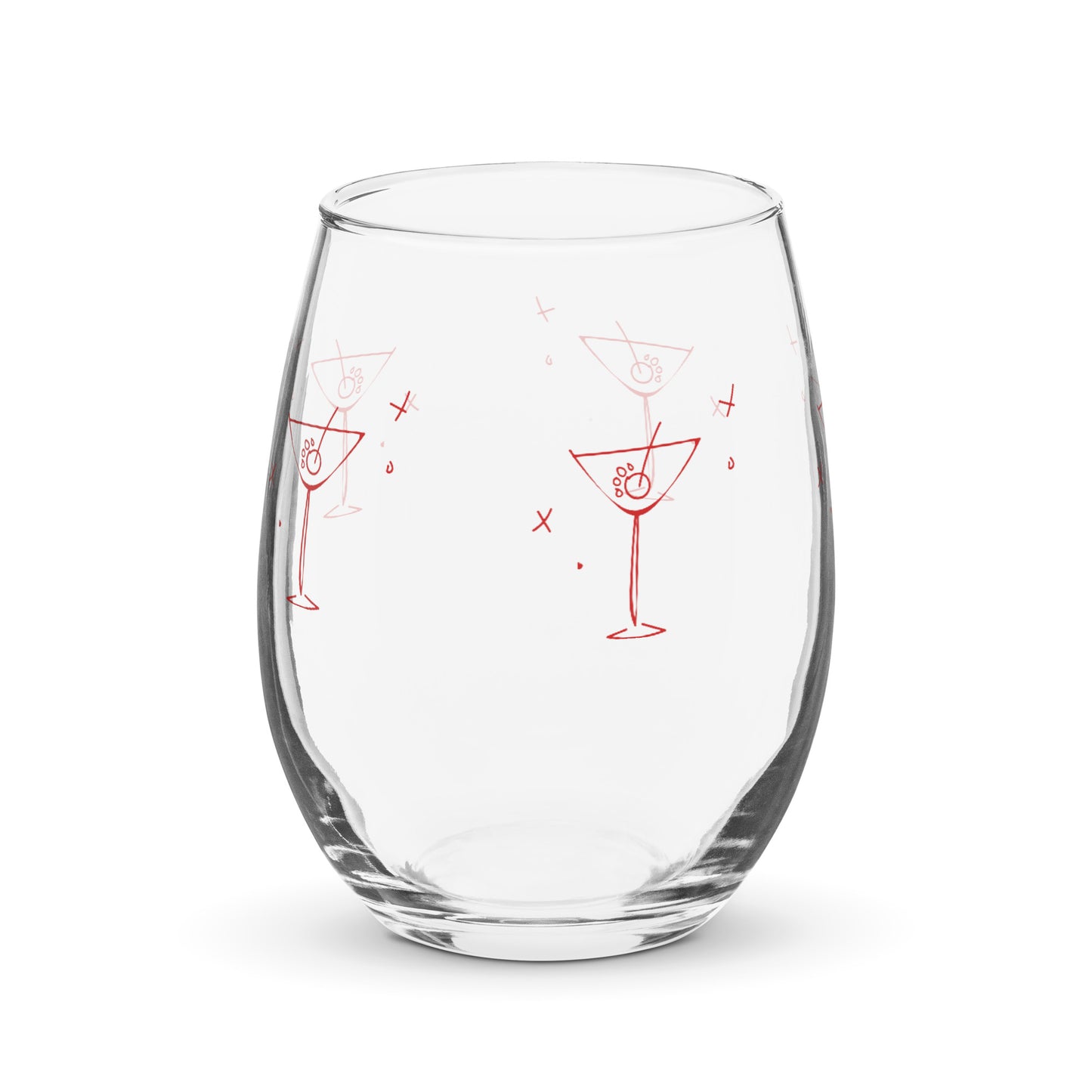 Unleashed Life Dog Paw Martini Stemless wine glass